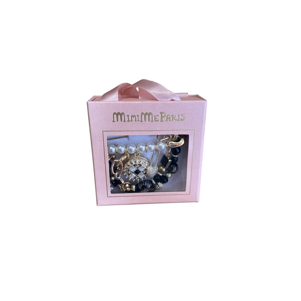 Minime Paris Black/Gold Brooch